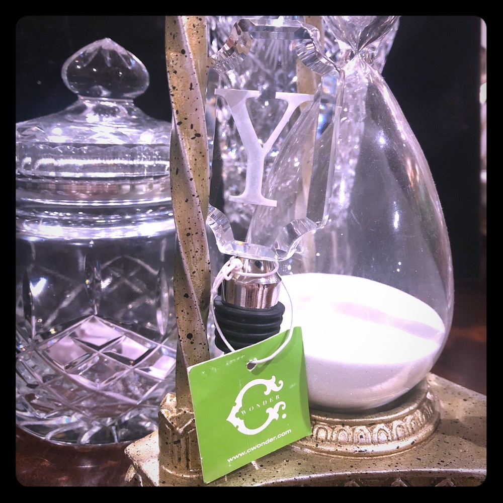 🍾 C wonder Crystal initial wine stopper Y